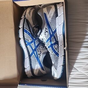 ASICS GEL-EXCITE 3 SIZE 13 WHITE/SNORKEL BLUE/BLACK